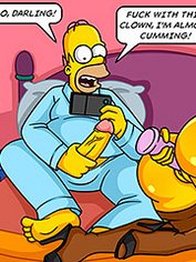 The Simptoons / Christmas Present / He feels horny while watching his wife having sex with other men / by welcomix (tufos)