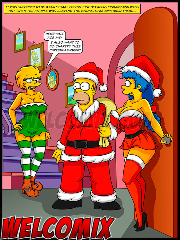 The Simptoons / Christmas Present / He feels horny while watching his wife having sex with other men / by welcomix (tufos)
